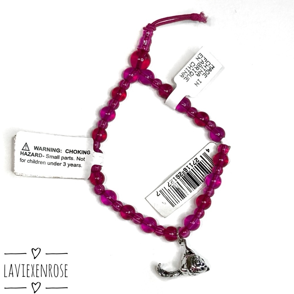 🆕 Vintage Disney Store Cleo Pink Beaded Bracelet